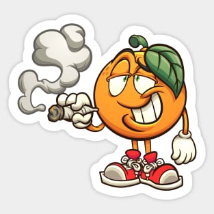 Smoking Orange Sticker